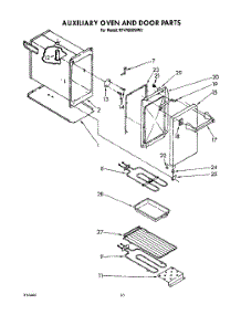 06 - Auxiliary Oven And Door, Lit / Optional parts for Whirlpool Range RF4700XWW0 from AppliancePartsPros.com