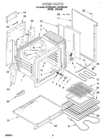02 - Oven parts for Whirlpool Range RF4700XBW1 from AppliancePartsPros.com