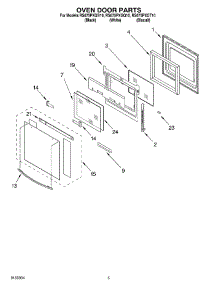 04 - Oven Door parts for Whirlpool Range RS675PXGT10 from AppliancePartsPros.com