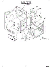 04 - Oven parts for Whirlpool Range RF356BXDW0 from AppliancePartsPros.com