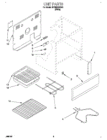 05 - Unit parts for Whirlpool Range RF356BXDW0 from AppliancePartsPros.com