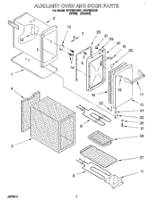 04 - Auxiliary Oven And Door parts for Whirlpool Range RF4700XBN1 from AppliancePartsPros.com
