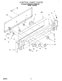 05 - Control Panel, Lit / Optional parts for Whirlpool Range RF4700XBN1 from AppliancePartsPros.com