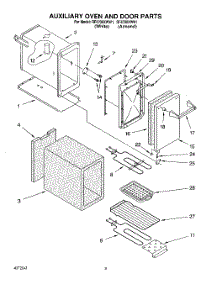 04 - Auxiliary Oven And Door parts for Whirlpool Range RF4700XWW1 from AppliancePartsPros.com