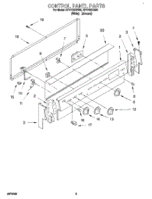 05 - Control Panel, Lit / Optional parts for Whirlpool Range RF4700XBW0 from AppliancePartsPros.com