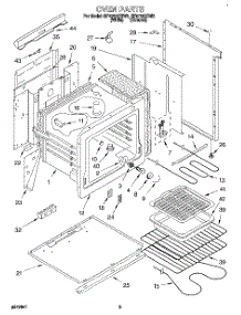 02 - Oven parts for Whirlpool Range RF4700XBN2 from AppliancePartsPros.com