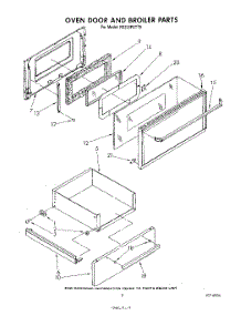 04 - Oven Door And Broiler parts for Whirlpool Range RS333PXTT0 from AppliancePartsPros.com