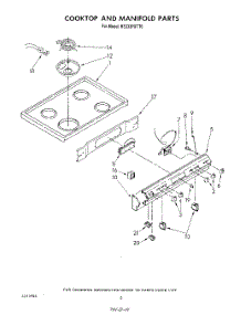 05 - Cook Top And Manifold parts for Whirlpool Range RS333PXTT0 from AppliancePartsPros.com