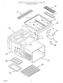 03 - Maintop And Oven parts for Whirlpool Range RS373PXWT2 from AppliancePartsPros.com