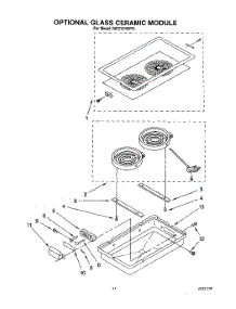 08 - Optional Glass Ceramic Module parts for Whirlpool Range RS373PXWT0 from AppliancePartsPros.com