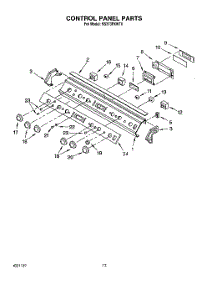 09 - Control Panel parts for Whirlpool Range RS373PXWT0 from AppliancePartsPros.com