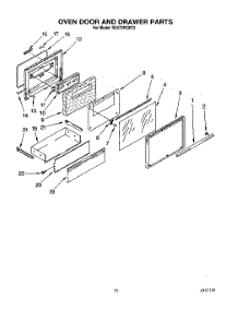 10 - Oven Door And Drawer parts for Whirlpool Range RS373PXWT0 from AppliancePartsPros.com