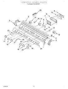 08 - Control Panel parts for Whirlpool Range RS373PXWT1 from AppliancePartsPros.com