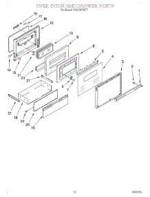09 - Oven Door And Drawer parts for Whirlpool Range RS373PXWT1 from AppliancePartsPros.com