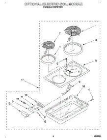 05 - Optional Electric Coil Module parts for Whirlpool Range RS373PXW3 from AppliancePartsPros.com