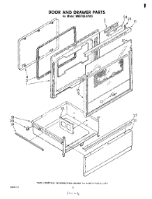 04 - Door And Drawer parts for Whirlpool Range RM978BXPW0 from AppliancePartsPros.com