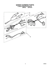 07 - Wiring Harness parts for Whirlpool Range RF360BXYW0 from AppliancePartsPros.com