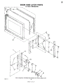 10 - Door And Latch parts for Whirlpool Range RM978BXPW0 from AppliancePartsPros.com