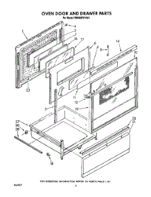 04 - Oven Door And Drawer parts for Whirlpool Range RM988PXVW6 from AppliancePartsPros.com