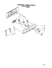 02 - Control Panel parts for Whirlpool Range RF375PXYB1 from AppliancePartsPros.com