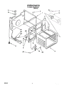 05 - Oven parts for Whirlpool Range RF375PXYB1 from AppliancePartsPros.com