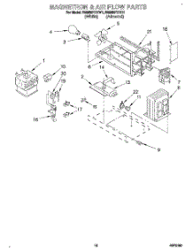 10 - Magnetron & Air Flow parts for Whirlpool Range RM980PXYW1 from AppliancePartsPros.com