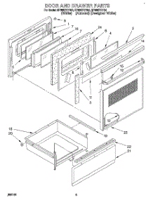 04 - Door And Drawer parts for Whirlpool Range RF385PXYN4 from AppliancePartsPros.com