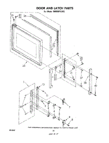10 - Door And Latch parts for Whirlpool Range RM988PXLW2 from AppliancePartsPros.com