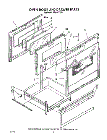 05 - Oven Door And Drawer parts for Whirlpool Range RM996PXVW4 from AppliancePartsPros.com