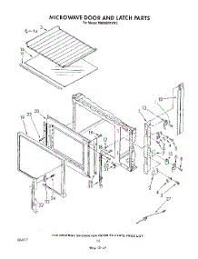 10 - Microwave Door And Latch , Lit / Optional parts for Whirlpool Range RM996PXVW2 from AppliancePartsPros.com