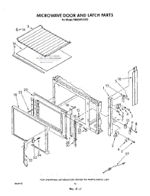 10 - Microwave Door And Latch , Lit / Optional parts for Whirlpool Range RM996PXVW3 from AppliancePartsPros.com