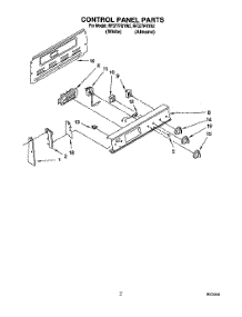 02 - Control Panel parts for Whirlpool Range RF377PXYN2 from AppliancePartsPros.com