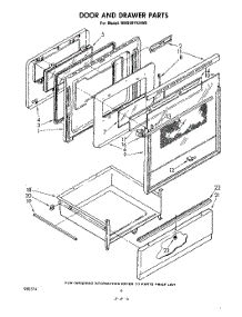 04 - Door And Drawer parts for Whirlpool Range RM988PXKW0 from AppliancePartsPros.com