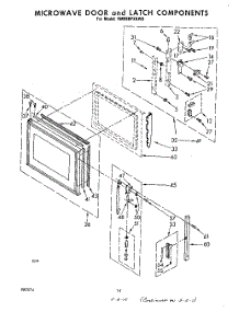 08 - Microwave Door And Latch parts for Whirlpool Range RM988PXKW0 from AppliancePartsPros.com