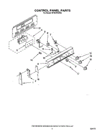 03 - Control Panel parts for Whirlpool Range RF361PXXW2 from AppliancePartsPros.com