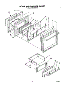 05 - Door And Drawer parts for Whirlpool Range RM980PXYW0 from AppliancePartsPros.com