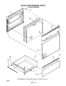 04 - Door And Drawer parts for Whirlpool Range RF360BXWW2 from AppliancePartsPros.com