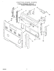 02 - Control Panel parts for Whirlpool Range RF372BXEQ0 from AppliancePartsPros.com