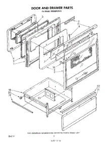 04 - Door And Drawer parts for Whirlpool Range RM988PXPW1 from AppliancePartsPros.com