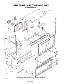 06 - Upper Chassis And Component parts for Whirlpool Range RM988PXPW1 from AppliancePartsPros.com