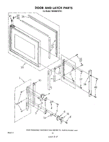 10 - Door And Latch parts for Whirlpool Range RM988PXPW1 from AppliancePartsPros.com