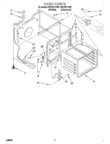 05 - Oven parts for Whirlpool Range RF375PCYN3 from AppliancePartsPros.com
