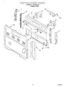 02 - Control Panel parts for Whirlpool Range RF360BXEQ0 from AppliancePartsPros.com