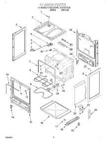 03 - Chassis parts for Whirlpool Range RF372BXEW0 from AppliancePartsPros.com