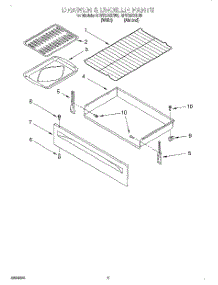 04 - Drawer And Broiler parts for Whirlpool Range RF372BXEW0 from AppliancePartsPros.com