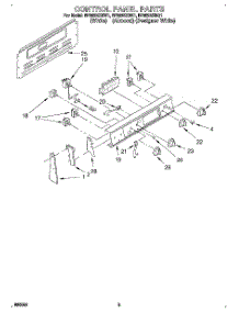 02 - Control Panel parts for Whirlpool Range RF362BXBN1 from AppliancePartsPros.com