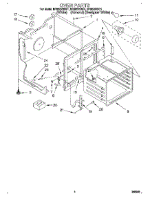 03 - Oven parts for Whirlpool Range RF362BXBN1 from AppliancePartsPros.com