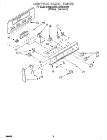 02 - Control Panel parts for Whirlpool Range RF360BXDN0 from AppliancePartsPros.com