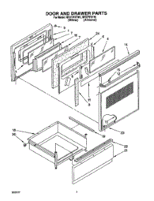 03 - Door And Drawer parts for Whirlpool Range RF377PXYN1 from AppliancePartsPros.com