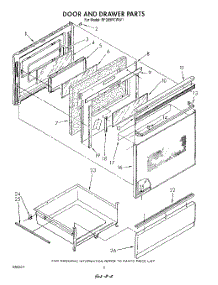 06 - Door And Drawer , Lit / Optional parts for Whirlpool Range RF385PCWW1 from AppliancePartsPros.com